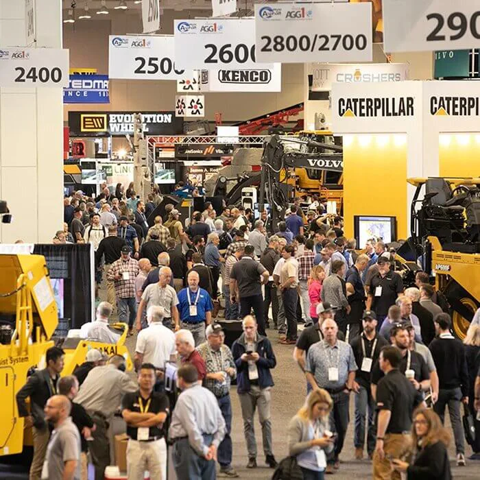 World of Asphalt isle with bog crowd by exhibits