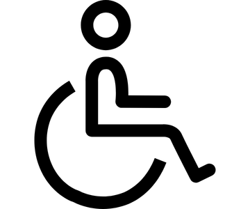 ADA compliant black wheelchair icon